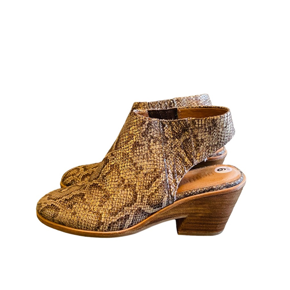 Gentle Souls Boots Ankle Harlie Python Sling Back 6 - Picture 3 of 8
